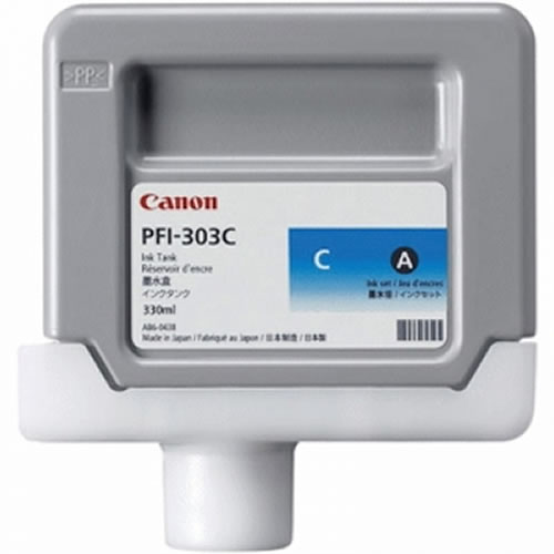 Canon PFI-303C Cyan Ink Cartridge - 330ml Ink Tank - for Canon iPF810, iPF815, iPF820 & iPF825 Printers - 2959B001AA - express delivery from GDS - Graphic Design Supplies Ltd