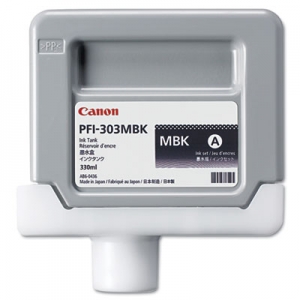 Canon PFI-303MBK Matte Black Ink Cartridge - 330ml Ink Tank - for Canon iPF810, iPF815, iPF820 & iPF825 Printers - 2957B001AA - express delivery from GDS - Graphic Design Supplies Ltd