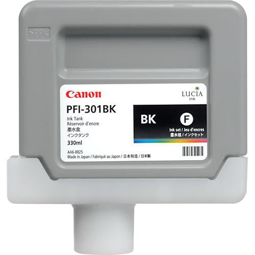 Canon PFI-301BK Black Ink Cartridge - 330ml Ink Tank - for Canon iPF8000, iPF8000S, iPF9000 & iPF9000S Printers - 1486B001AA - express delivery from GDS - Graphic Design Supplies Ltd