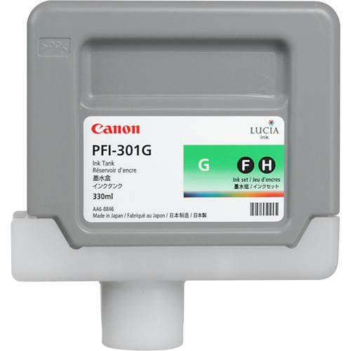 Canon PFI-301G Green Ink Cartridge - 330ml Ink Tank - 1493B001AA - for Canon iPF8000, iPF8000S, iPF9000 & iPF9000S Printers - 1493B001AA - express delivery from GDS - Graphic Design Supplies Ltd