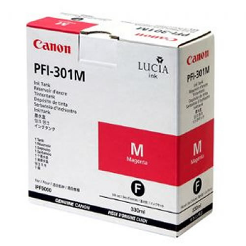Canon PFI-301M Magenta Ink Cartridge - 330ml Ink Tank - for Canon iPF8000, iPF8000S, iPF9000 & iPF9000S Printers - 1488B001AA - express delivery from GDS - Graphic Design Supplies Ltd