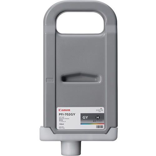 Canon PFI-702GY Grey - 700ml Ink tank - for Canon iPF8100 & iPF9100 Printers - 2221B005AA - express delivery from GDS - Graphic Design Supplies Ltd