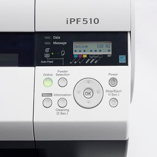 Canon imagePROGRAF iPF510 Printer - 17 inch CAD printer - sheet feed only - LCD Display