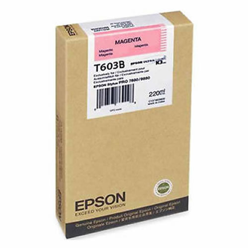Epson T603B00 Magenta Ink Tank 220ml Cartridge C13T603B00 for Epson Stylus Pro 7800, 9800