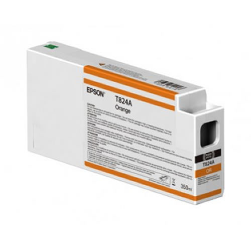 Epson T824A00 Orange Ink Cartridge - 350ml Tank - C13T824A00 - for Epson SureColor SC-P7000 & SC-P9000 wide format graphics printers, available from stock for immediate dispatch from GDS Graphic Design Supplies Ltd