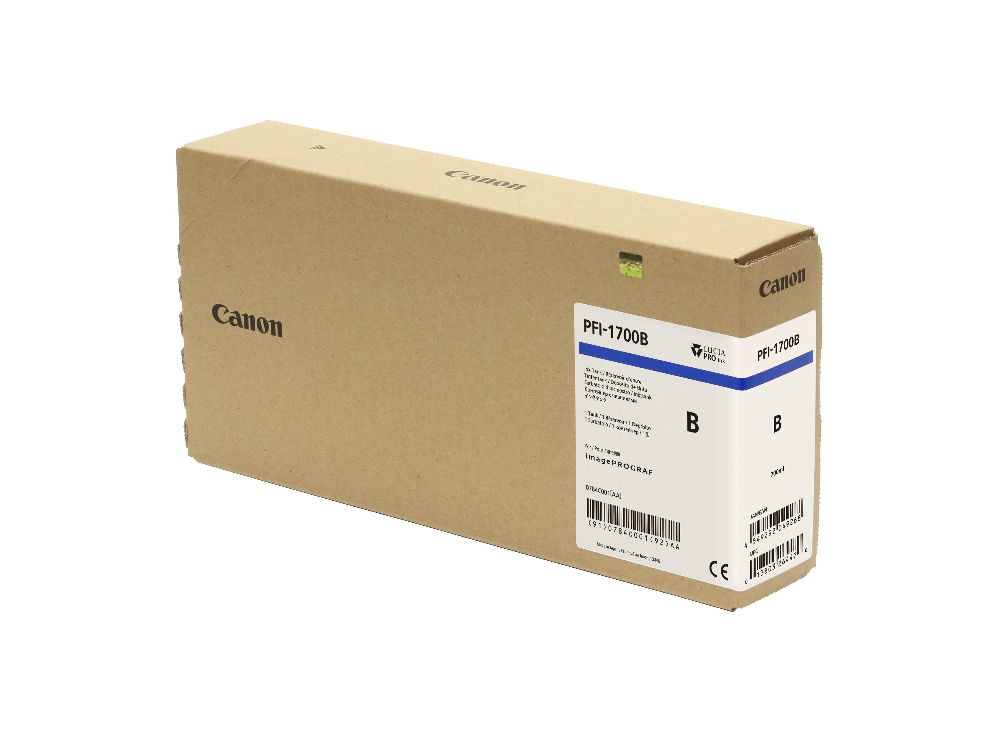 Canon PFI-1700B Blue Ink Tank - 700ml Cartridge - for Canon PRO-2000, PRO-4000 Printers - 0784C001AA - next day delivery from GDS Graphic Design Supplies Ltd