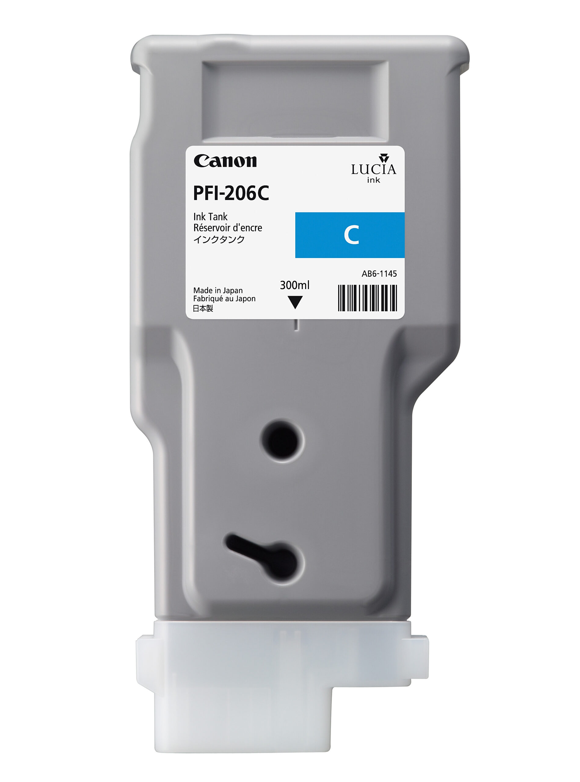 Canon PFI-206C Printer Ink Cartridge - Cyan Ink Tank - 300ml - 5304B001AA - for Canon iPF6400, iPF6400S, iPF6400SE, iPF6450 Printers - express delivery from GDS - Graphic Design Supplies Ltd