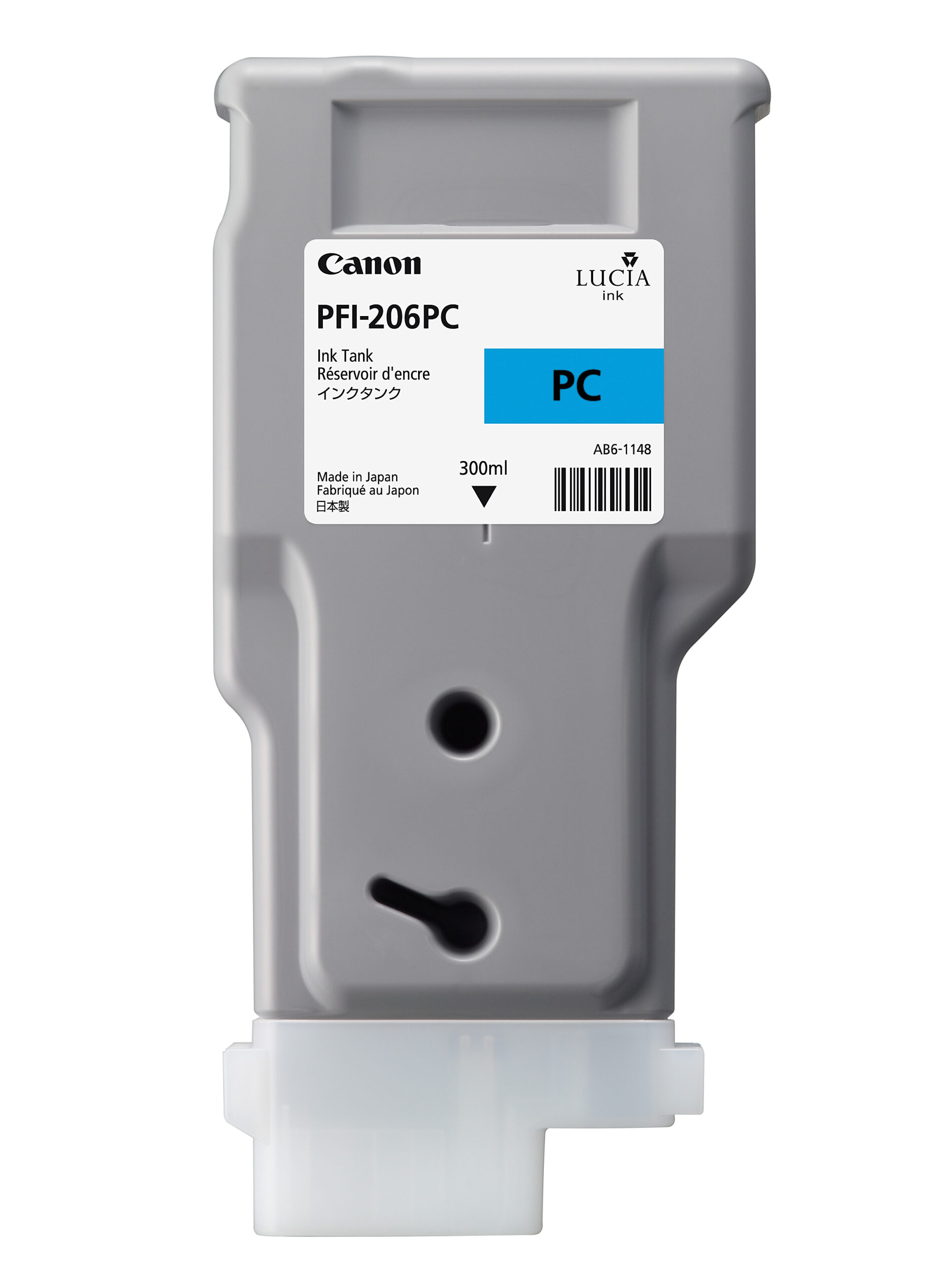 Canon PFI-206PC Printer Ink Cartridge - Photo Cyan Ink Tank - 300ml - 5307B001AA - for Canon iPF6400, iPF6400S, iPF6450 Printers - express delivery from GDS - Graphic Design Supplies Ltd