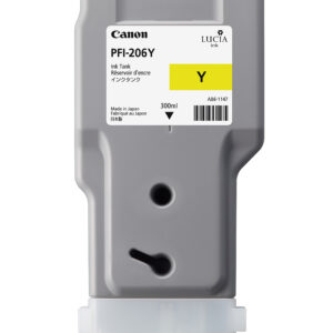 Canon PFI-206Y Printer Ink Cartridge - Yellow Ink Tank - 300ml - 5306B001AA - for Canon iPF6400, iPF6400S, iPF6400SE, iPF6450 Printers - express delivery from GDS - Graphic Design Supplies Ltd
