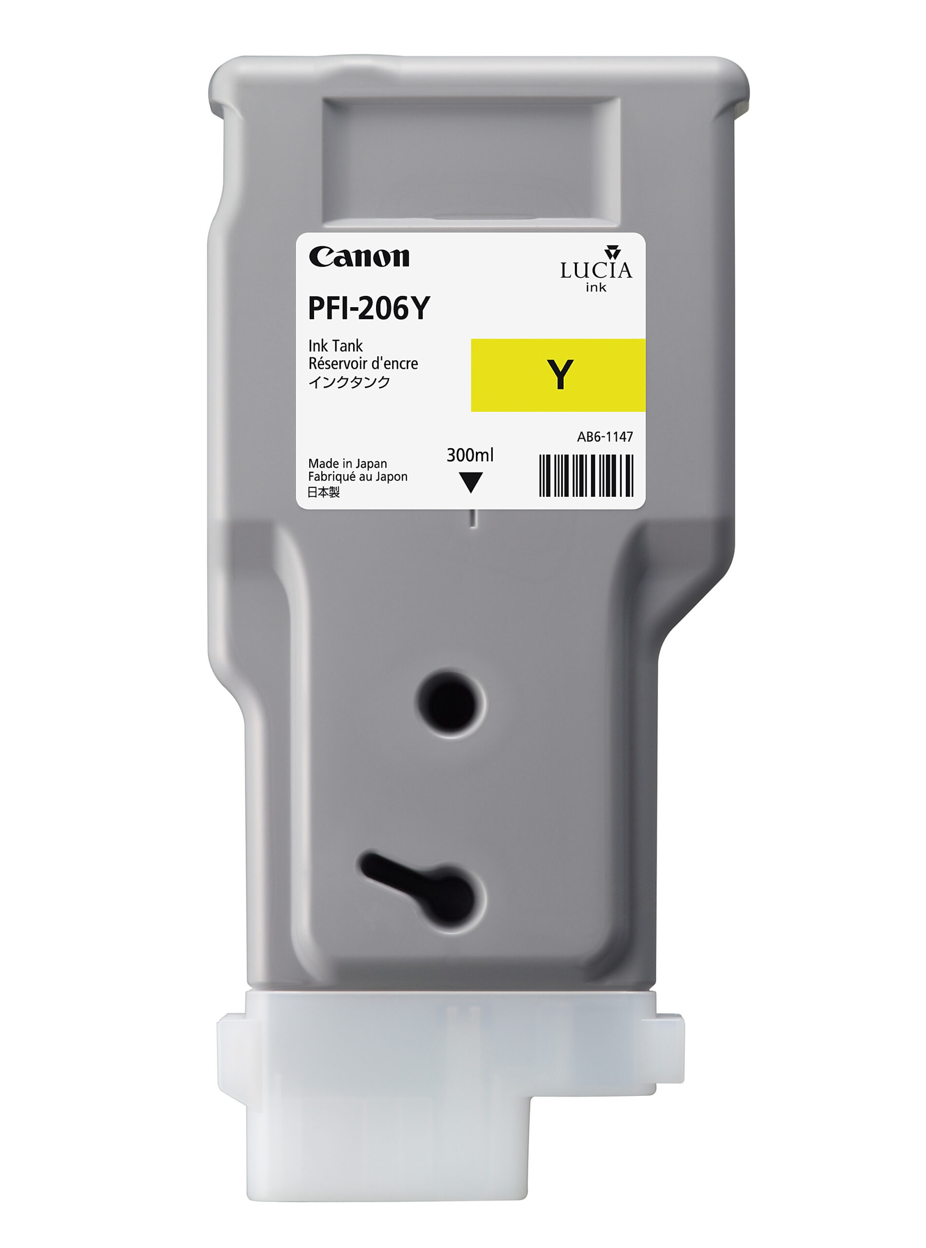 Canon PFI-206Y Printer Ink Cartridge - Yellow Ink Tank - 300ml - 5306B001AA - for Canon iPF6400, iPF6400S, iPF6400SE, iPF6450 Printers - express delivery from GDS - Graphic Design Supplies Ltd
