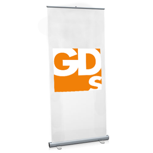 Example Roller Banner - use this media roll to print vibrant non-curl banners on your wide format printer