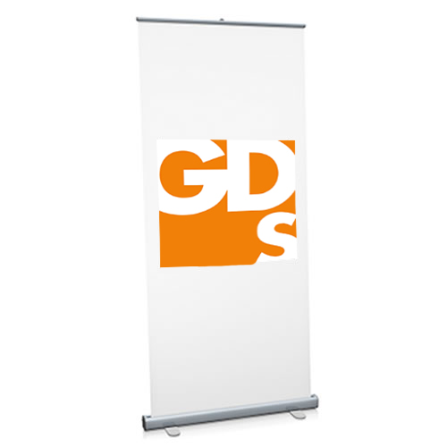 Use HP Everyday Matt White Polypropylene Film Rolls to print low cost roller banners on your wide format inkjet printer