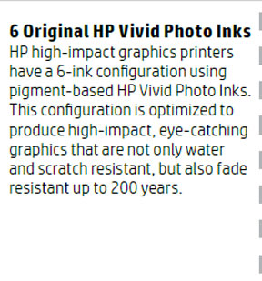 HP DesignJet High-Impact Graphics and Professional Photo-Quality Printers