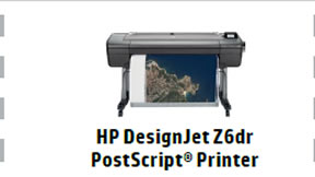 HP DesignJet Z6dr PostScript Printer