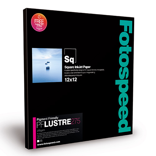 Fotospeed PF Lustre 275 Square Paper Sheets - 275gsm - 12" x 12" inch - 50 Sheets - 7D022