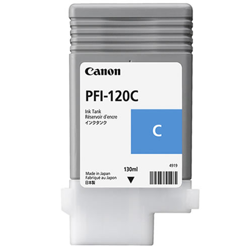 Canon PFI-120C Printer Ink Cartridge | Cyan Ink Tank | 130ml | 2886C001AA