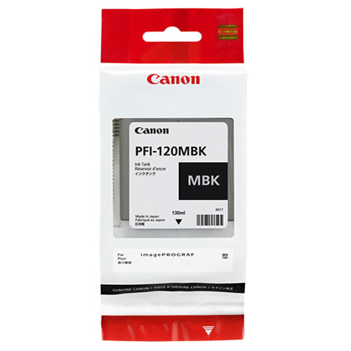 Canon PFI-120MBK Printer Ink Cartridge | Matte Black Ink Tank | 130ml | for Canon TM-200, TM-205, TM-300 & TM-305 Printers | 2884C001AA