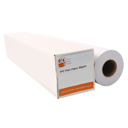 GDS PPC Plain Paper Plan Printer Roll | 80gsm | 33.1" | 841mm x 150mt | A0 | 3" inch core | GDS-PPC80841150