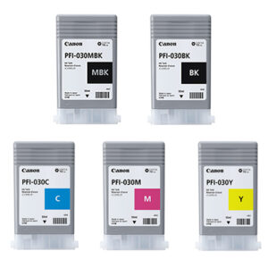 Canon PFI-030 Inks - set of 5 for the Canon TA-20 and Canon TA-30 Printers