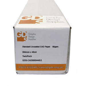 GDS CAD Paper 90gsm 594mm x 45mt Twin Pack