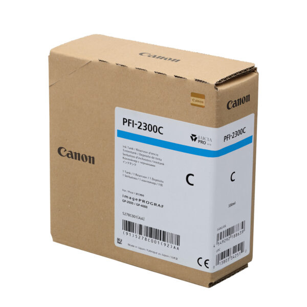 Canon PFI-2300 Cyan Ink 330ml 5278C001AA