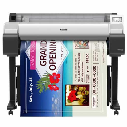 Canon TM-340 Printer printing a large colourful poster